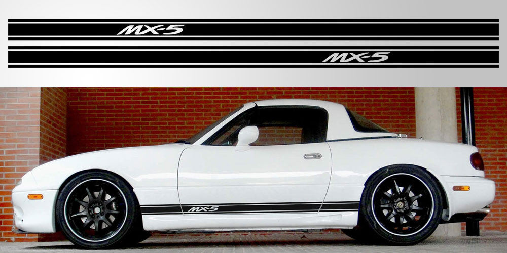 Mazda MX5 Eunos Roaster logo triple stripe vinyl decal