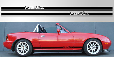 MX5 Mazda Miata Double Stripe Roadster Script Vinyl Decal