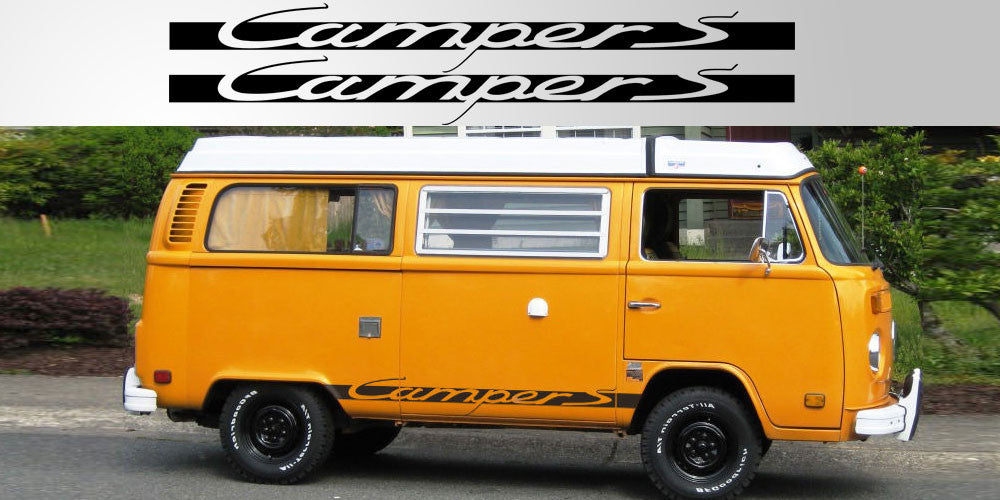 VW Volkswagen Camper Porsche vinyl decal graphic