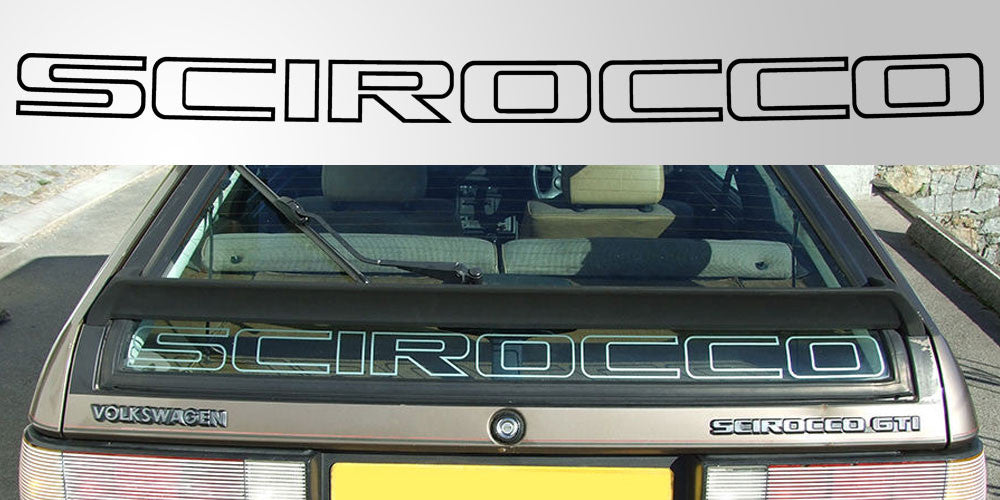 Volkswagen VW Scirocco rear window decal